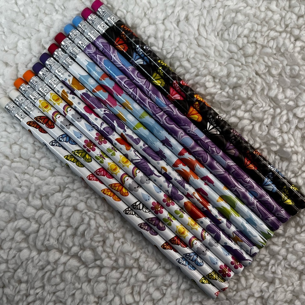 Int'l Arrivals/OOLY Butterflies ECO Friendly Recycled Graphite Pencils Box of12 - Picture 4 of 12